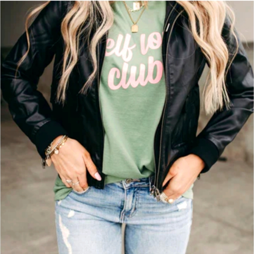 NWT S Thread & Supply Leather Moto Jacket with Hood Mibdy Mae's Market
